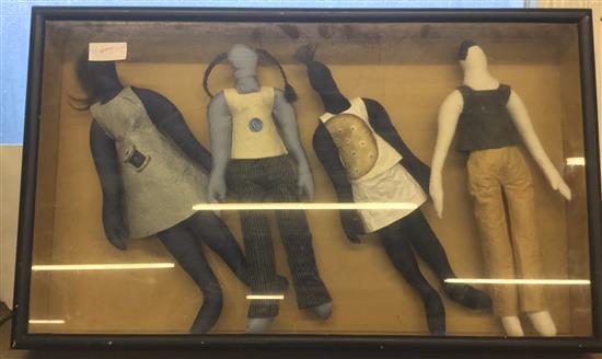 Novelty framed rag dolls